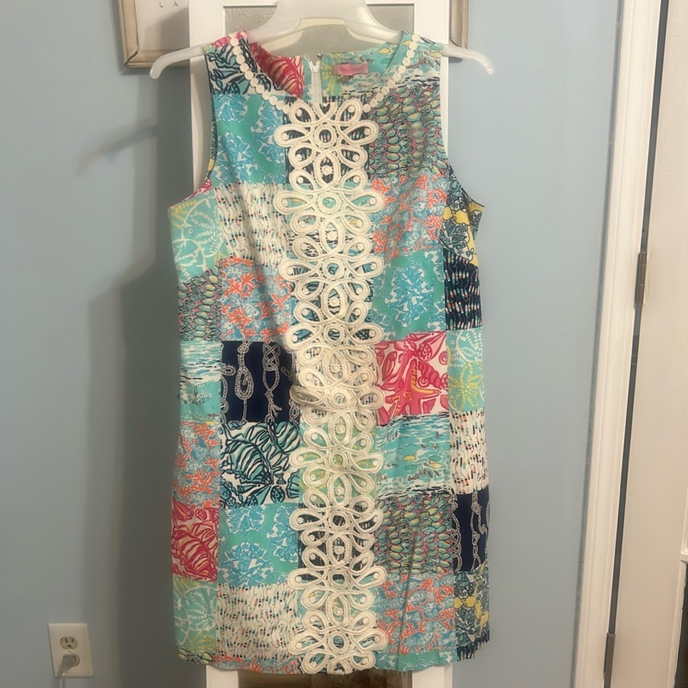 Adorable vintage Lilly Pulitzer patchwork shift dress 🩷